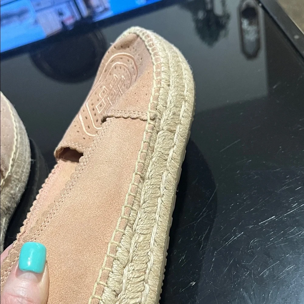 Women's Espadrille Slip-On Flats - Blush Pink - size 8